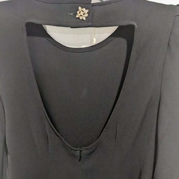 NWT Mango | Back-Cutout Mini Dress in Black - Picture 6 of 12